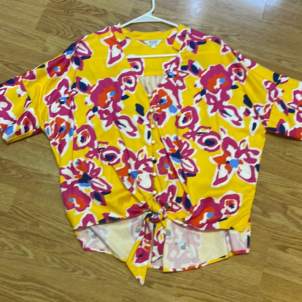 CROSBY by Mollie Burch Yellow Blouse New Without Tags